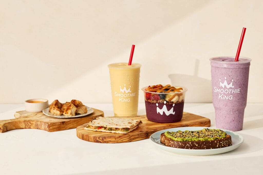 All Smoothie King products lined up together