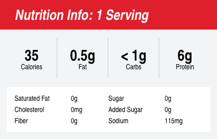 infographic depicting the nutritional information of the Smoothie King Sunwarrior™ protein enhancer